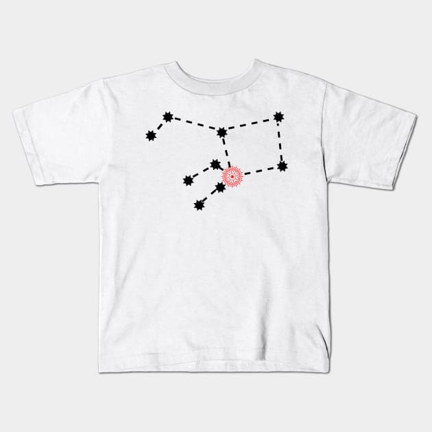 Purva Bhadrapada Nakshatra Hindu Vedic Sidereal Astrology Constellation Kids T-Shirt by EndlessDoodles